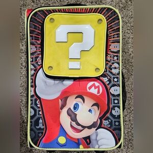 Super Mario Kids' Hardside Carry On Spinner Suitcase That Lights Up In Yellow.